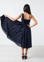 Load image into Gallery viewer, One Shoulder Dress in Navy
