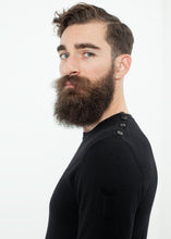 Load image into Gallery viewer, Button Shoulder Pullover in Black
