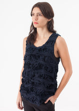 Load image into Gallery viewer, Ruffled Tank Top in Navy
